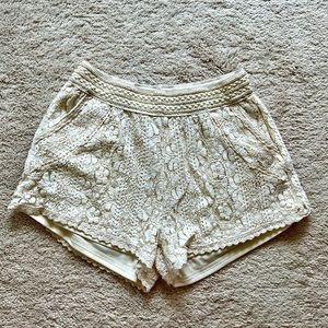 Lace overlay shorts